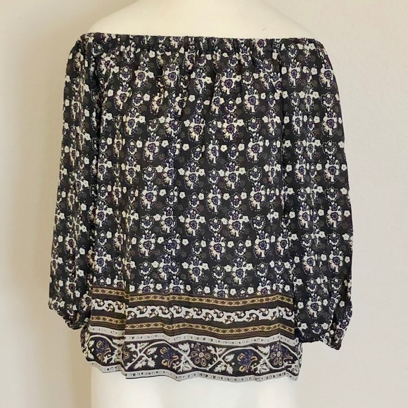 Madewell Silk Gardenhouse Off the Shoulder Top - Picture 3 of 6